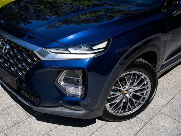 HYUNDAI SANTA FE НА ЛИТЫХ ДИСКАХ В СТИЛЕ BBS RZ-D R19 - Фото № 6