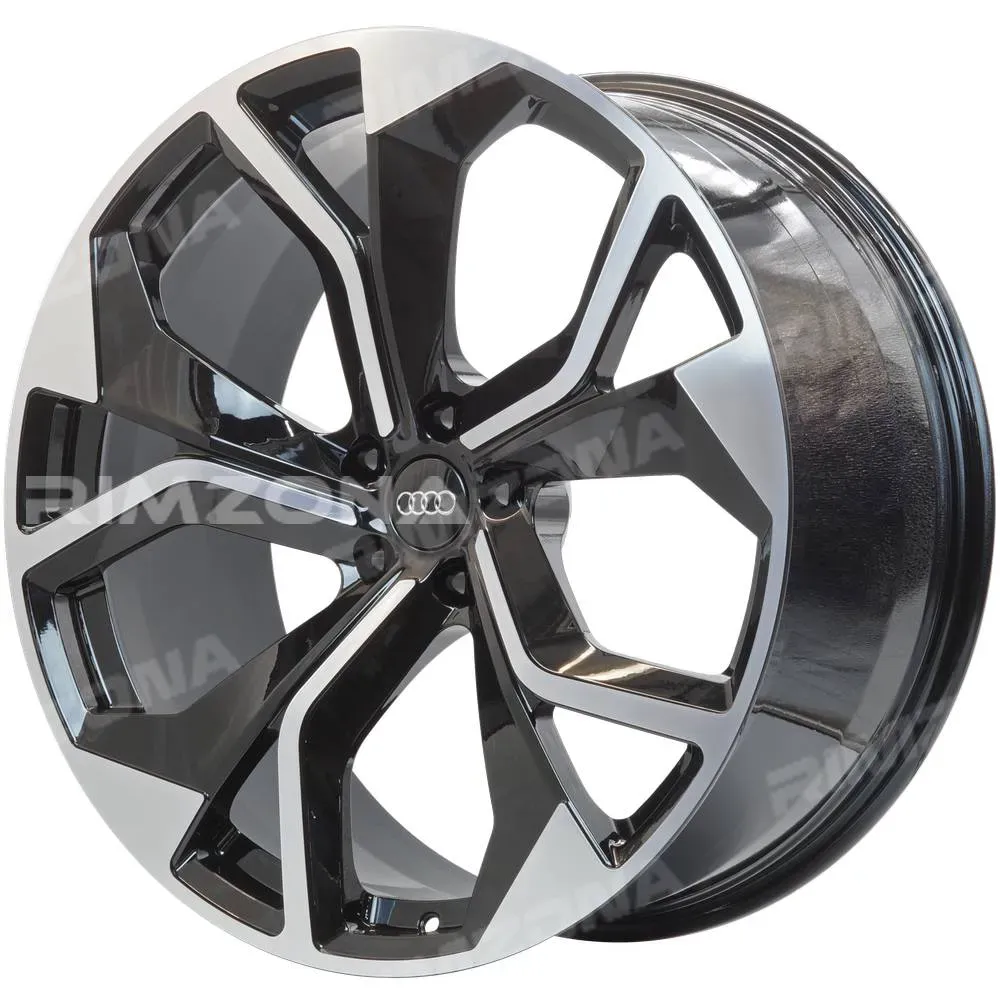 Кованые диски RZ Forged RSQ8 R22 10J 5x112 ET20 dia 66.6 (Черный глянец с  полированными спицами) купить в Казани по выгодной цене