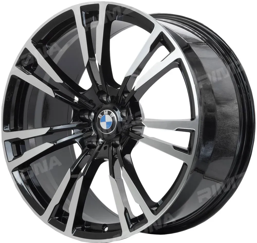 Кованые диски RZ Forged 706 Style R22 10/11J 5x112 ET35 dia 66.6 (Черный  глянец с полированными спицами) купить в Казани по выгодной цене