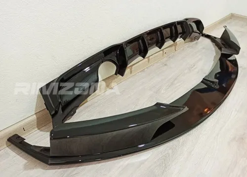 Диффузор 1x1 сплиттер BMW 3 F30 чёрный глянец