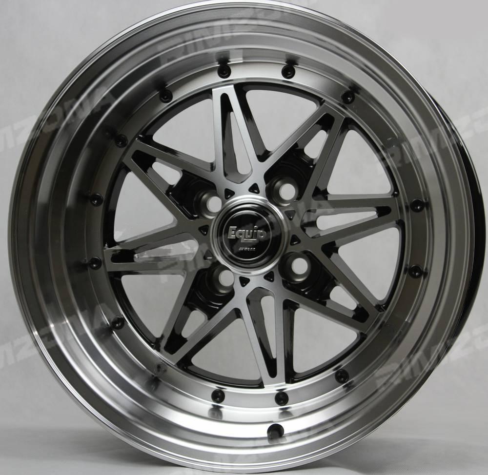 Литые диски REPLIKAA WORK EQUIP 03 R15 8J 4x100 ET10 dia 73.1 (ЧЕРНЫЙ С  ПОЛИРОВАННОЙ ПОЛКОЙ (BLACK/ML/MF)) купить в Казани по выгодной цене