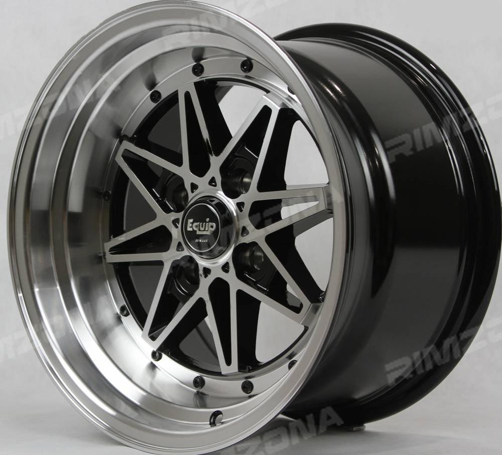 Литые диски REPLIKAA WORK EQUIP 03 R15 8J 4x100 ET10 dia 73.1 (ЧЕРНЫЙ С  ПОЛИРОВАННОЙ ПОЛКОЙ (BLACK/ML/MF)) купить в Казани по выгодной цене