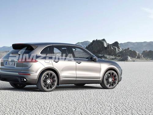 Литой диск В стиле Porsche CAYENNE R21 9/10J 5x130 ET45/50 dia 71.6 - Фото вживую на авто №4